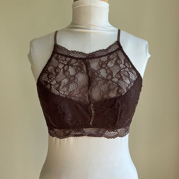 EUC Anthropologie Eberjey Plum Lace Bralette - Picture 2 of 4